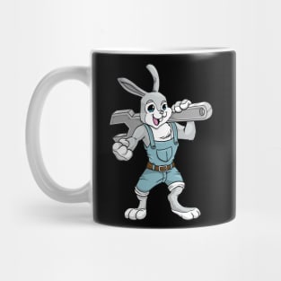 Funny mechanic rabbit with a wrench Mug